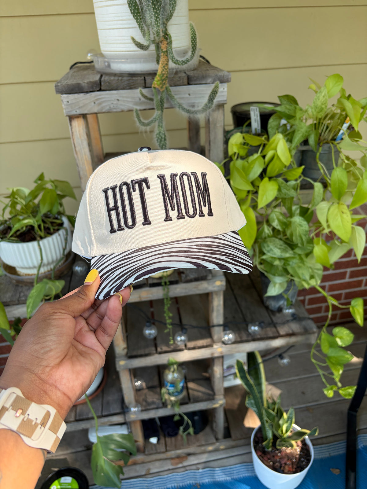 Hot Mom Zebra Brim Trucker Hat