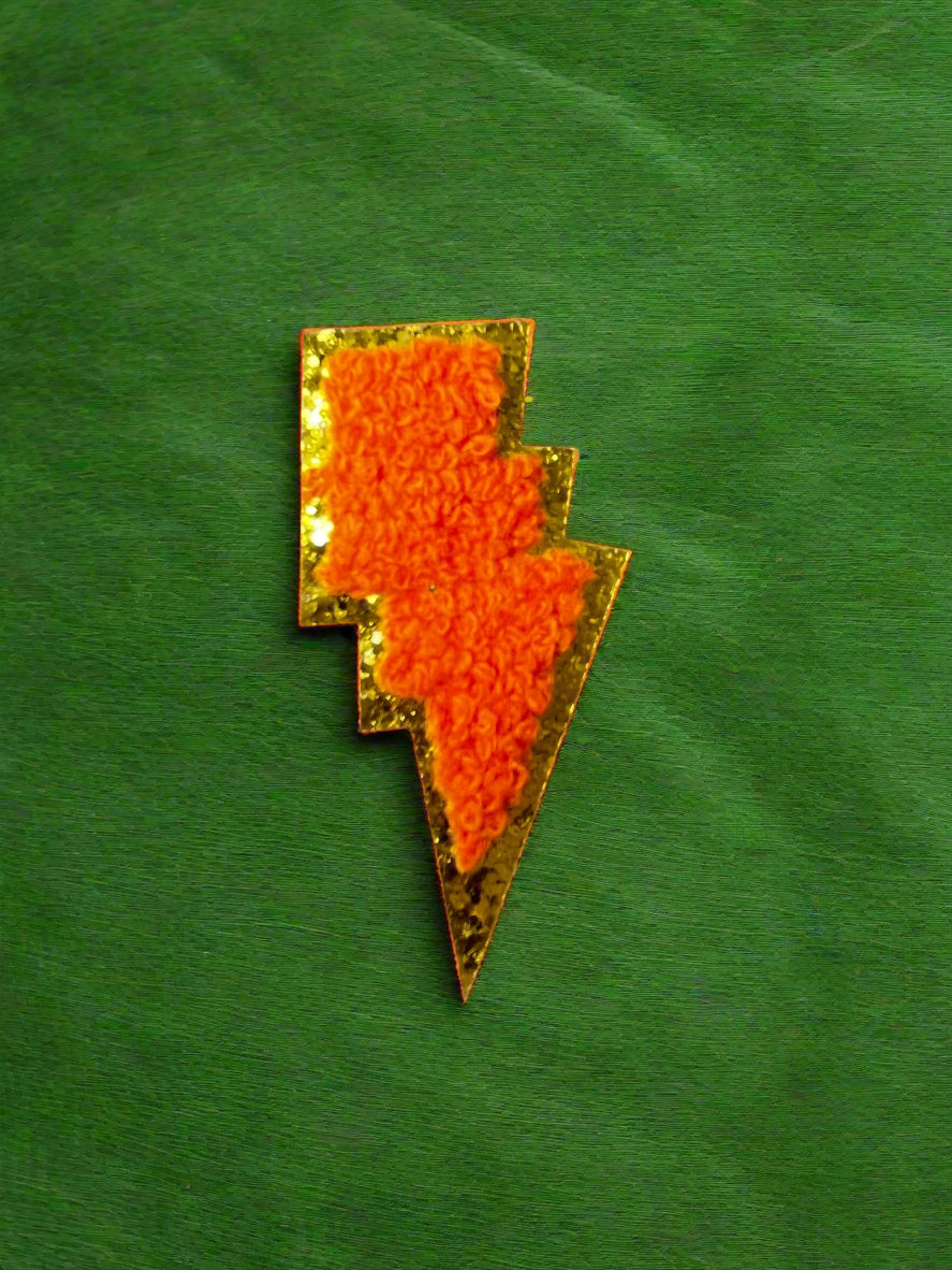 LIGHTNING BOLT Chenille Patch