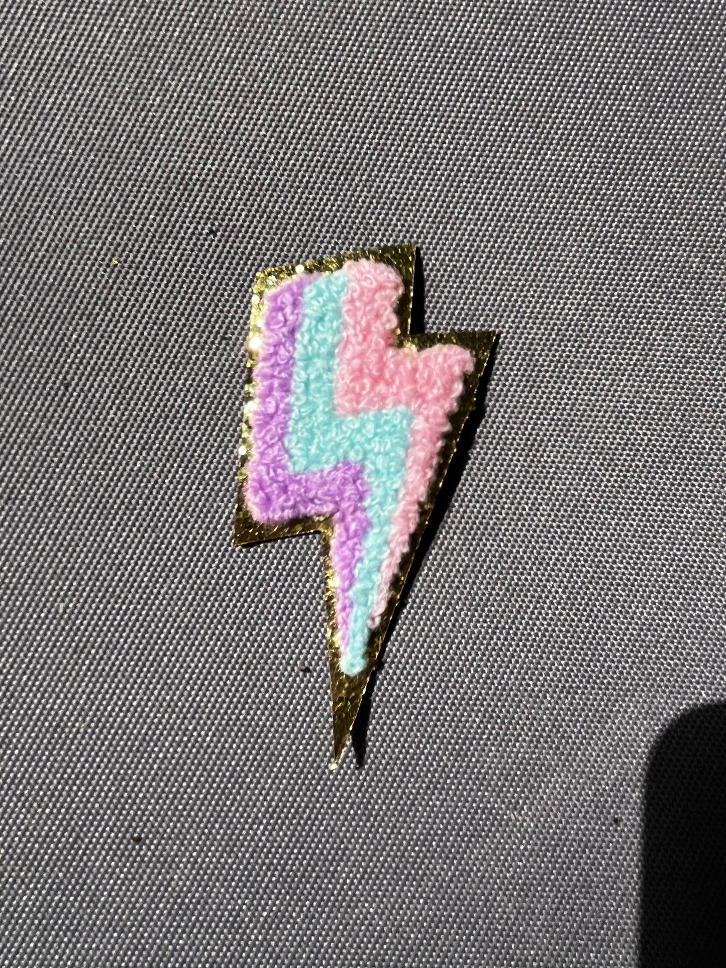 LIGHTNING BOLT Chenille Patch