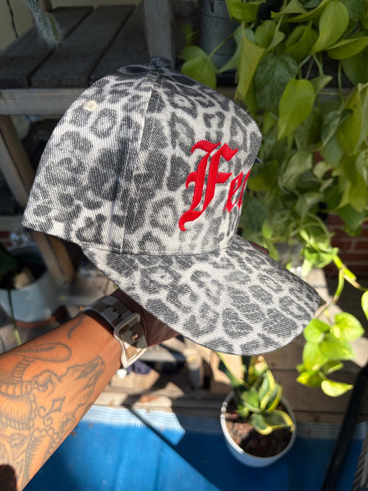 Feral Grey Leopard Baseball Hat