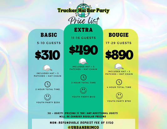Hat Bar Price List
