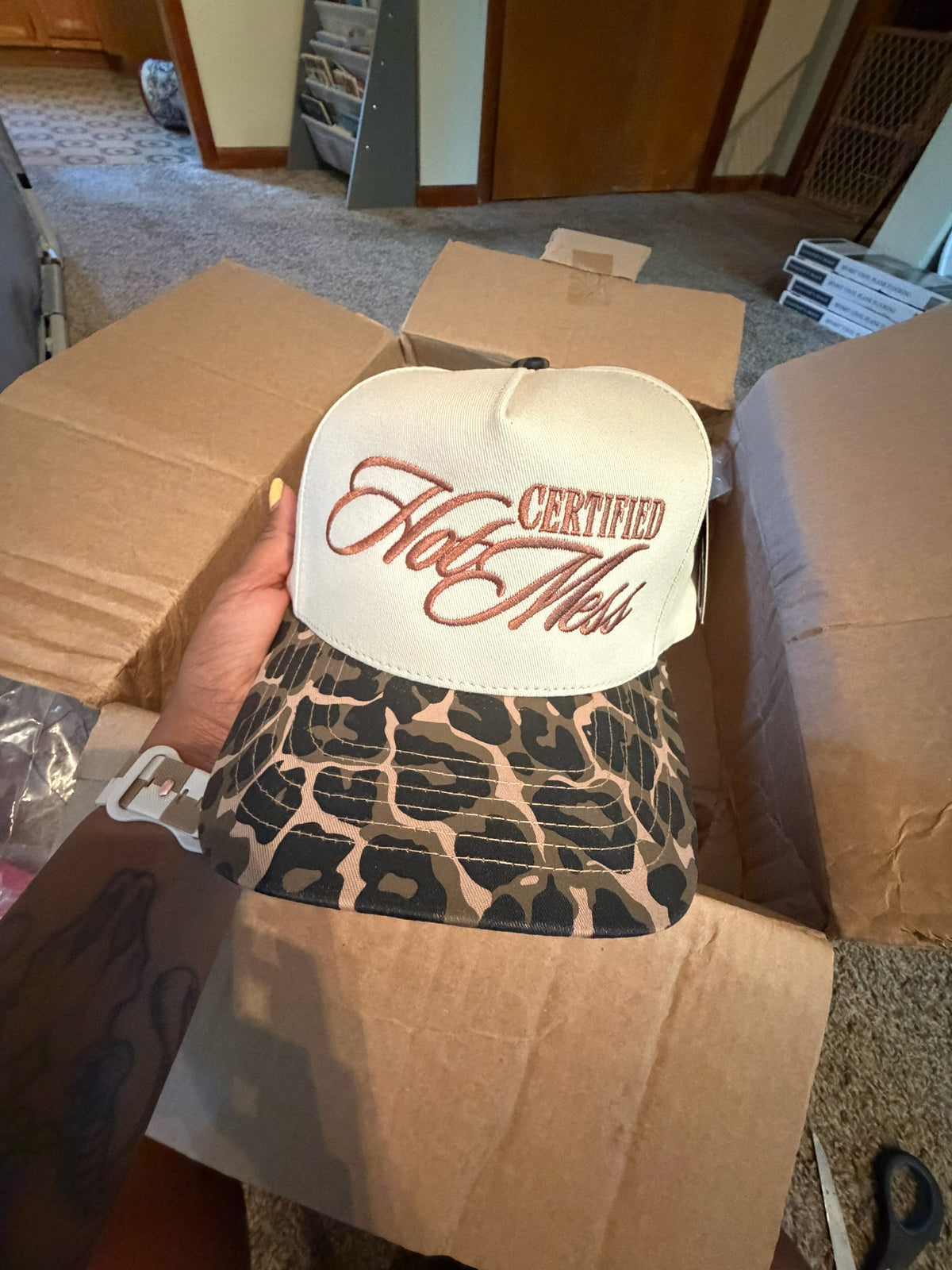 Hot Mess Certified Leopard Trucker Hat