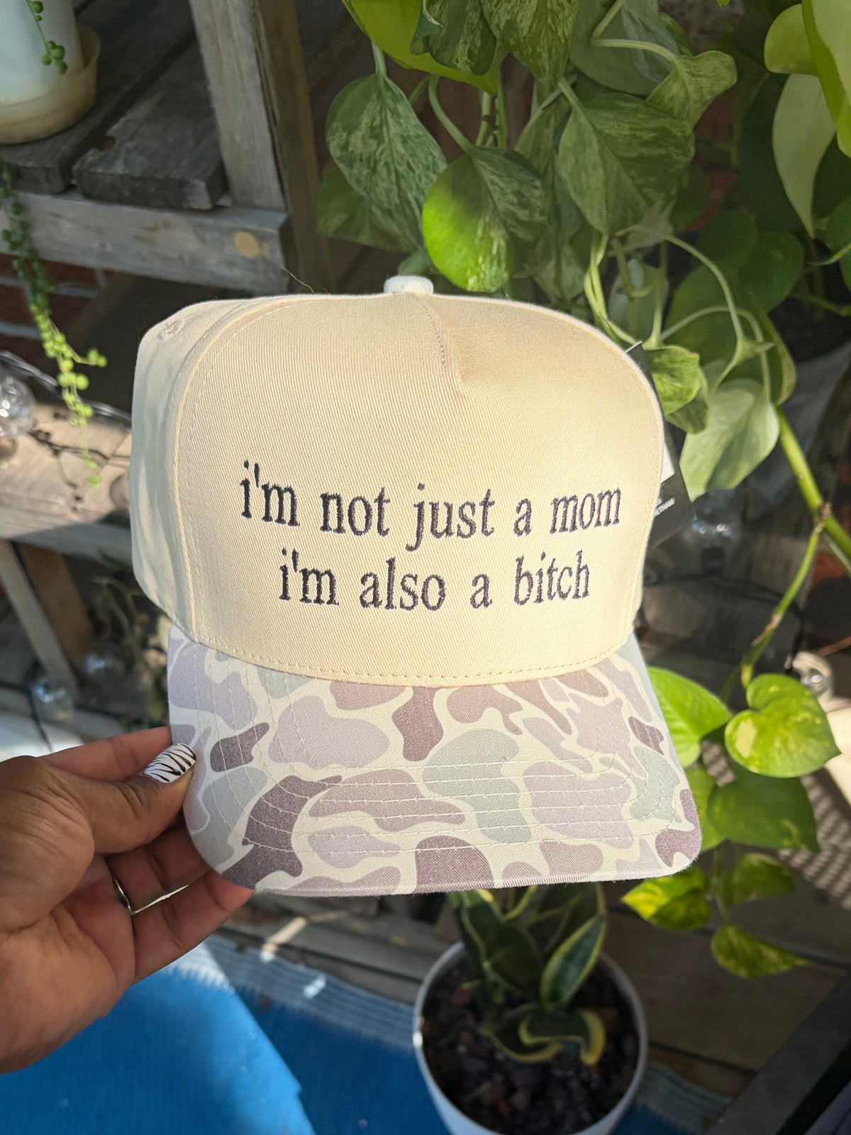 I'm Not Just a Mom Duck Camo Trucker Hat