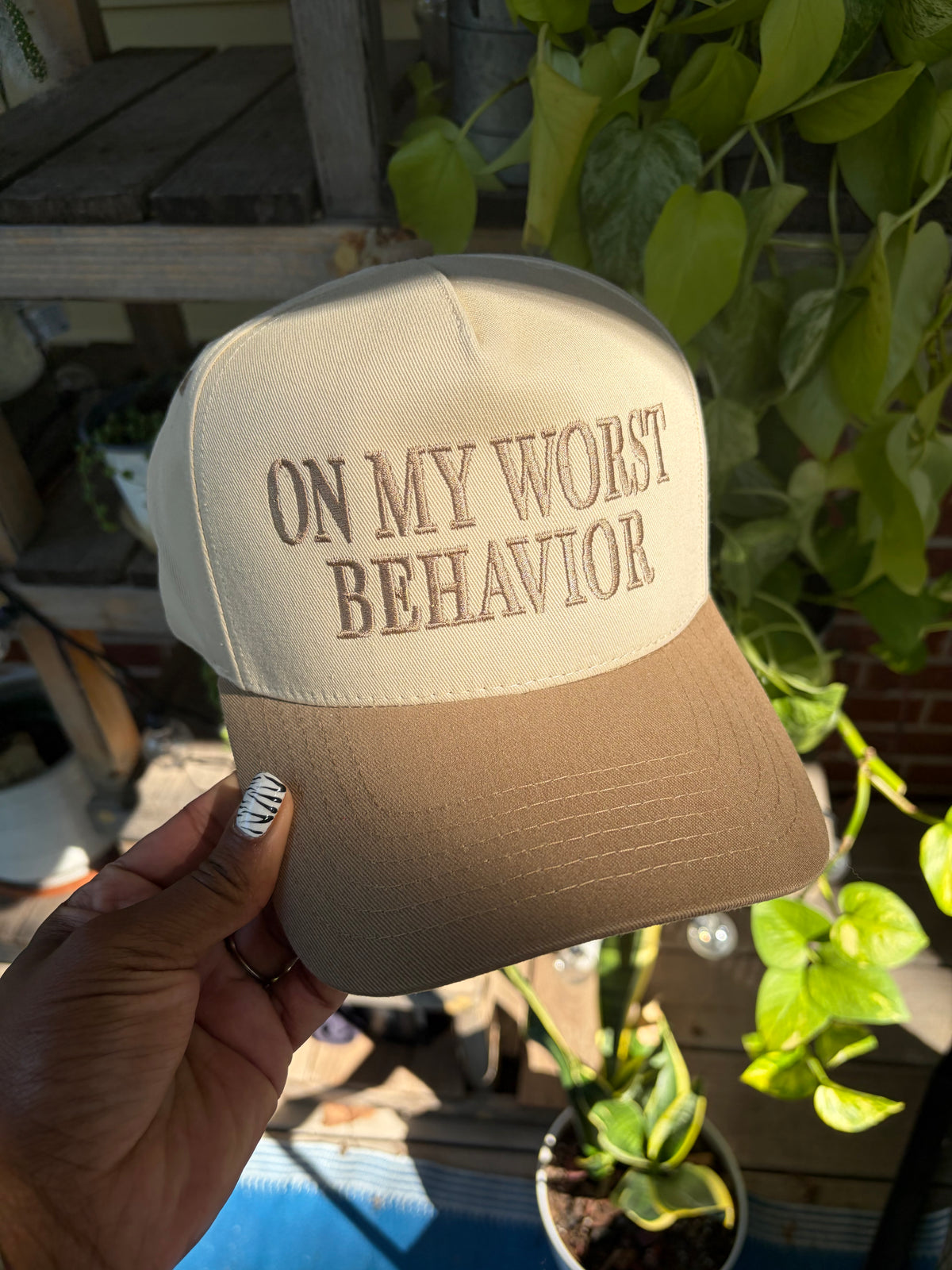 ON MY WORST BEHAVIOR Trucker Hat