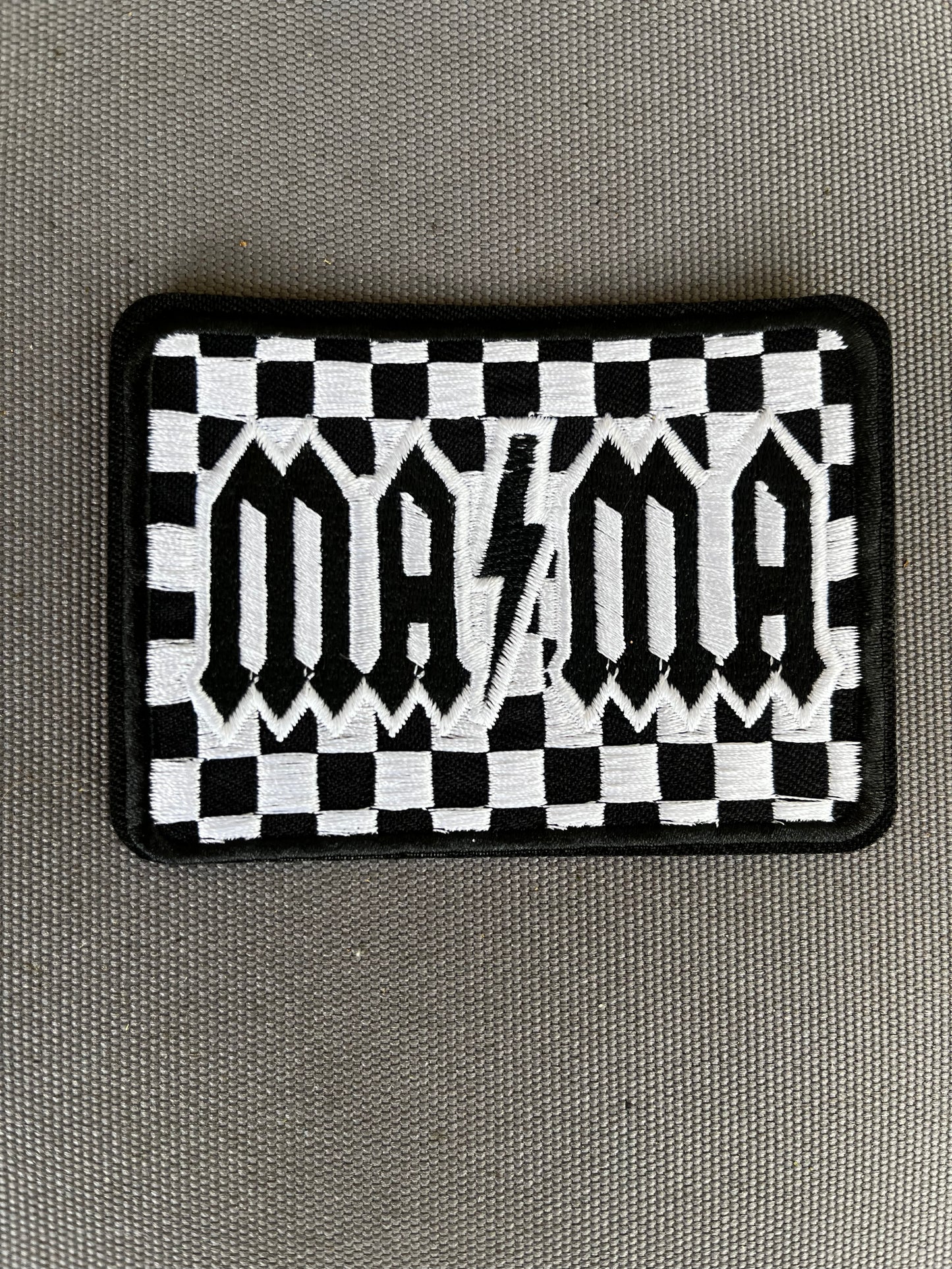 MAMA Checkered Lighting Bolt Patch