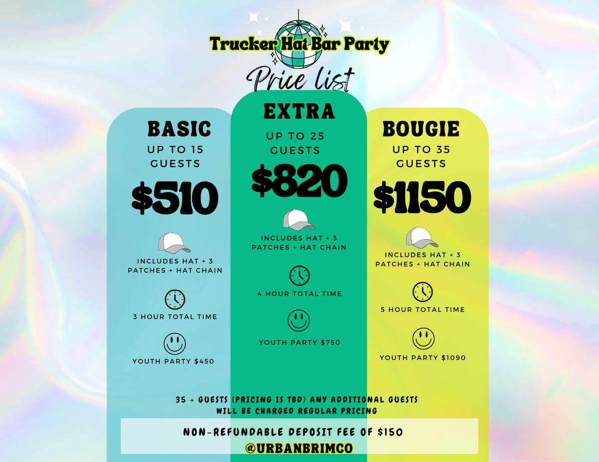 Hat Bar Party Packages