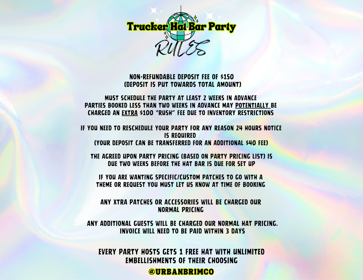 Hat Bar Party Packages