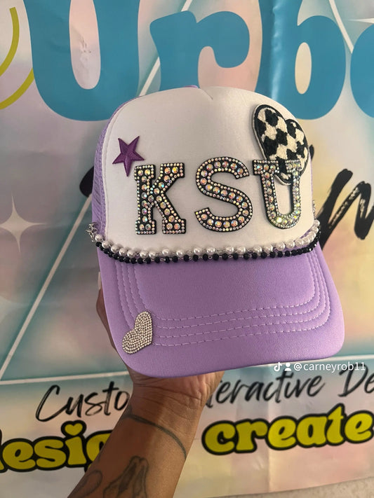 KSU (Lavender) PREMADE TRUCKER HAT